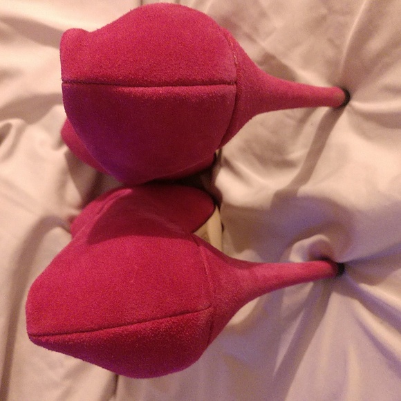 Pink 🩷 suede platform heels size 11 - Picture 10 of 16